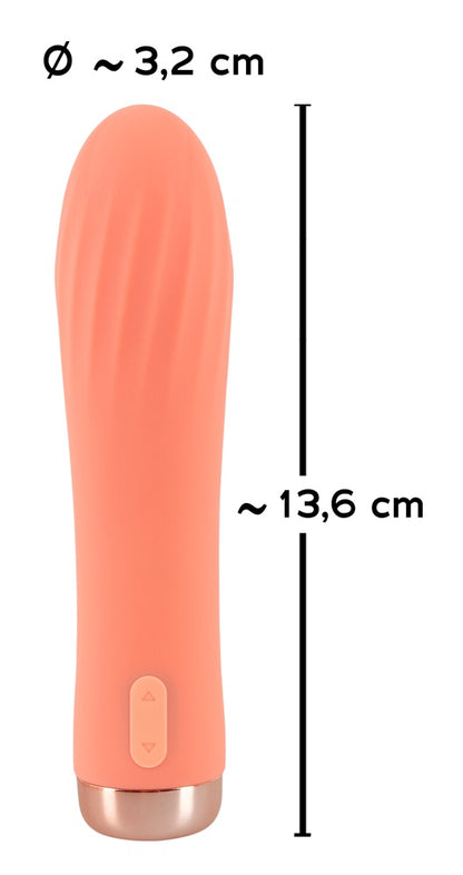 Mini Ribbed Peachy - Vibratore