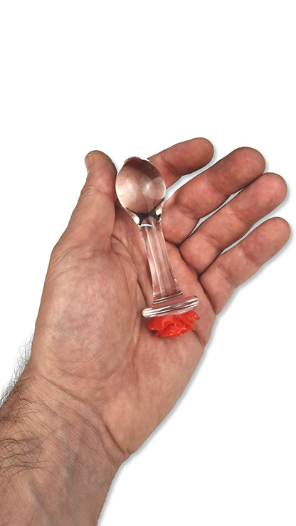 Rose Glass Plug Drop