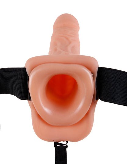 Vibrating Hollow Strap-on 7"