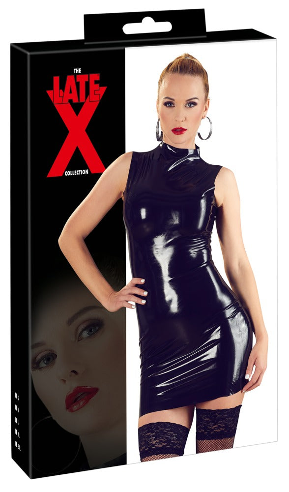 Abito Latex Nero con colletto