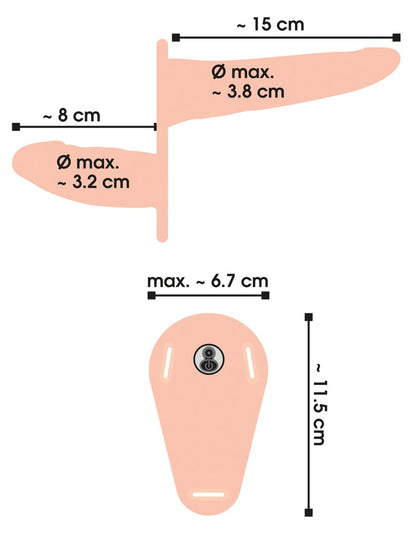 Strap-On Doppio con Vibratore Ricaricabile