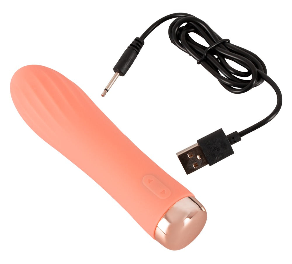 Mini Ribbed Peachy - Vibratore