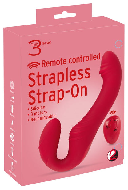 Red Strapless Strap on