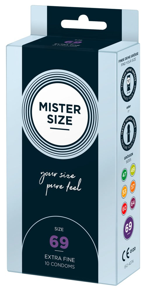 Mister Size 10 pz - Profilattici su Misura 69 mm