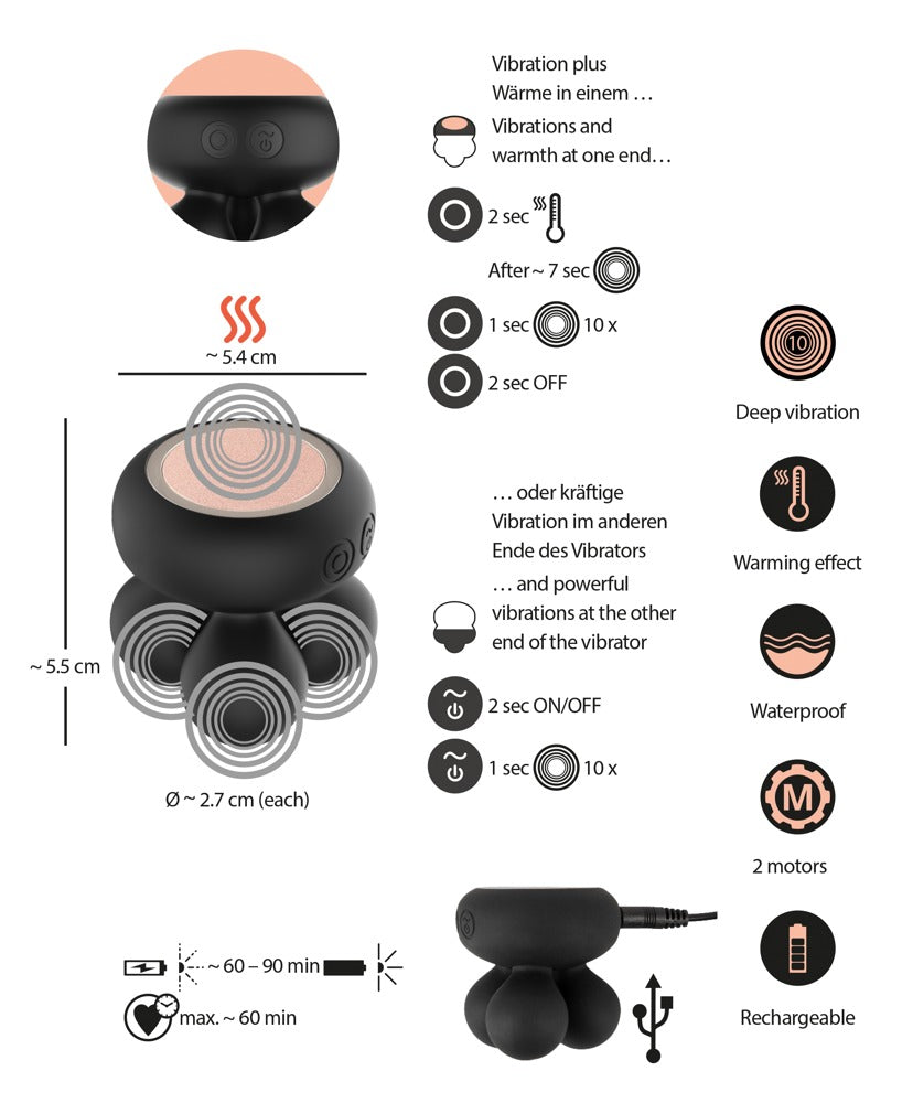 Mini Vibratore Riscaldante