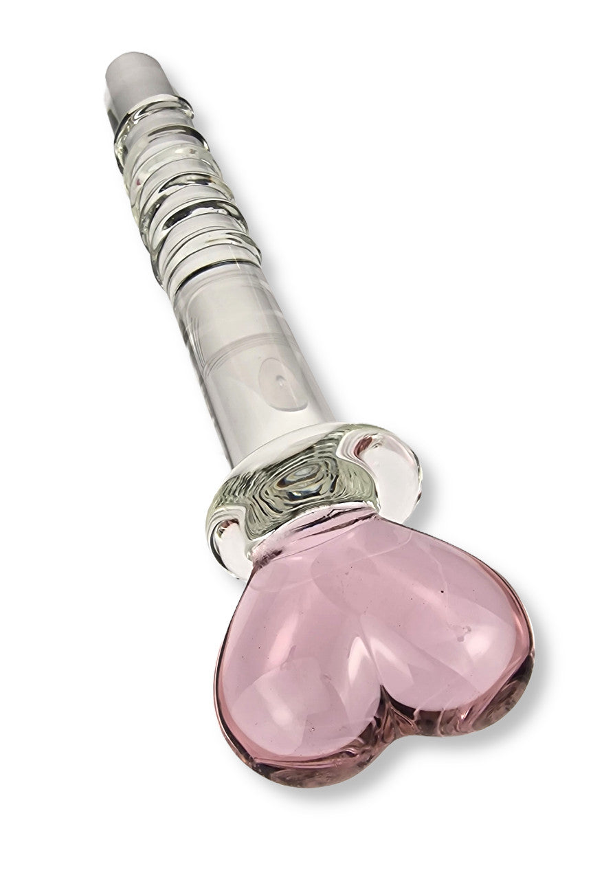 Poker Glass Dildo Heart