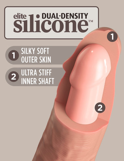 6" Vibrating Dual Density Silicone Cock