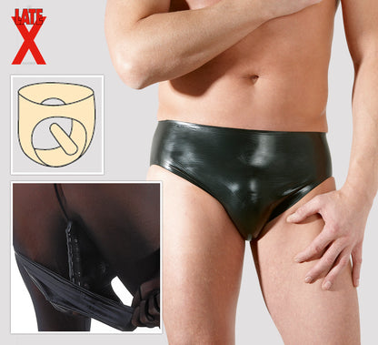 Mutande da Uomo in Latex con Dildo Anale