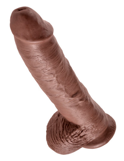 10" Cock with Balls Brown