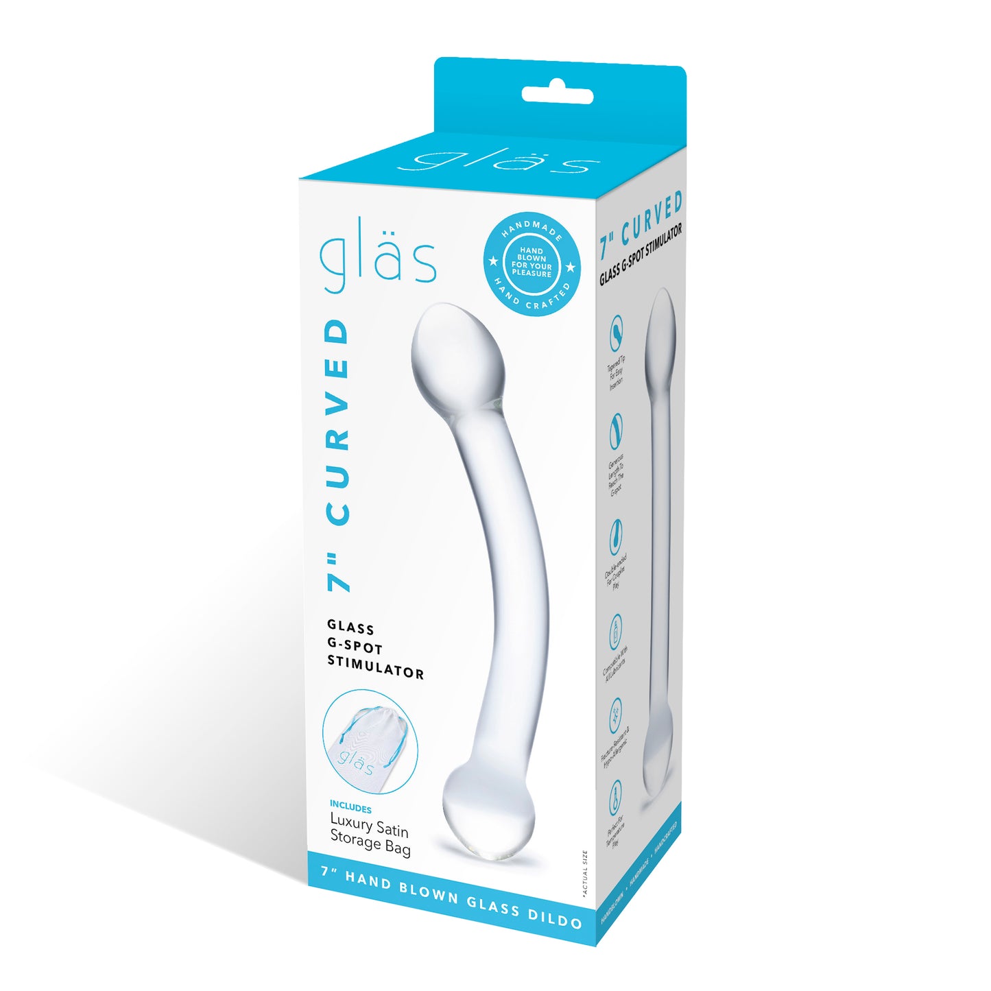 Curved G-Spot Stimulator Glass Dildo