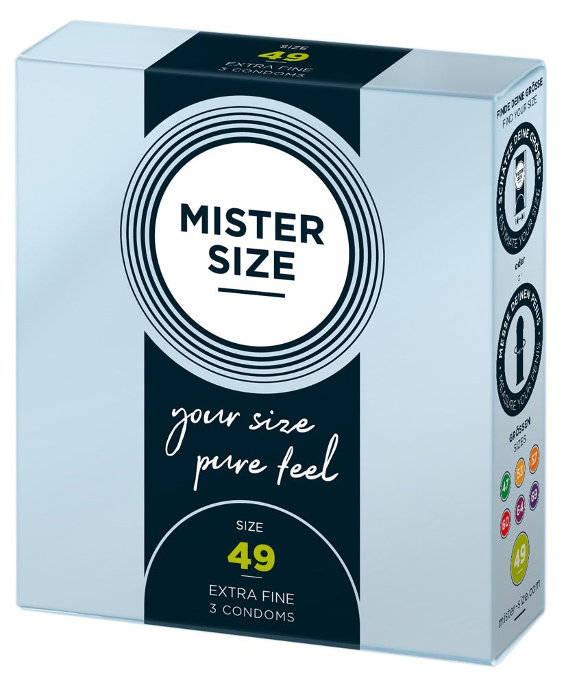 Mister Size 3 pz - Profilattici su Misura 49 mm