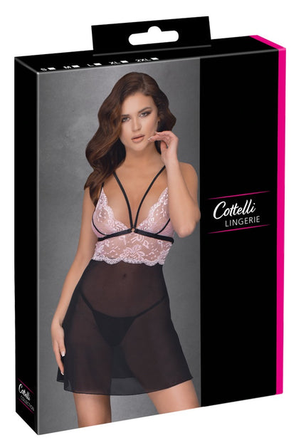 Babydoll con top in pizzo