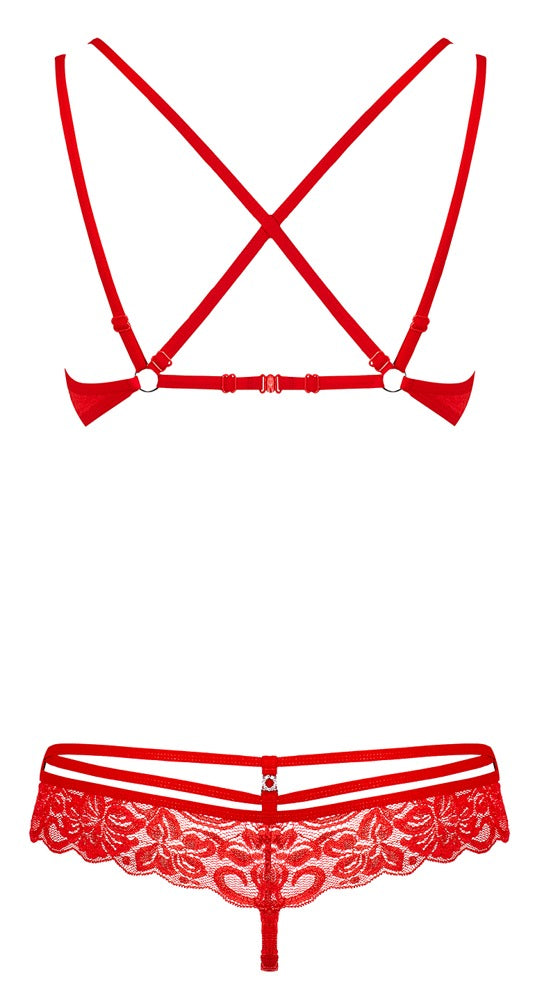 Set Intimo con Reggiseno Rosso