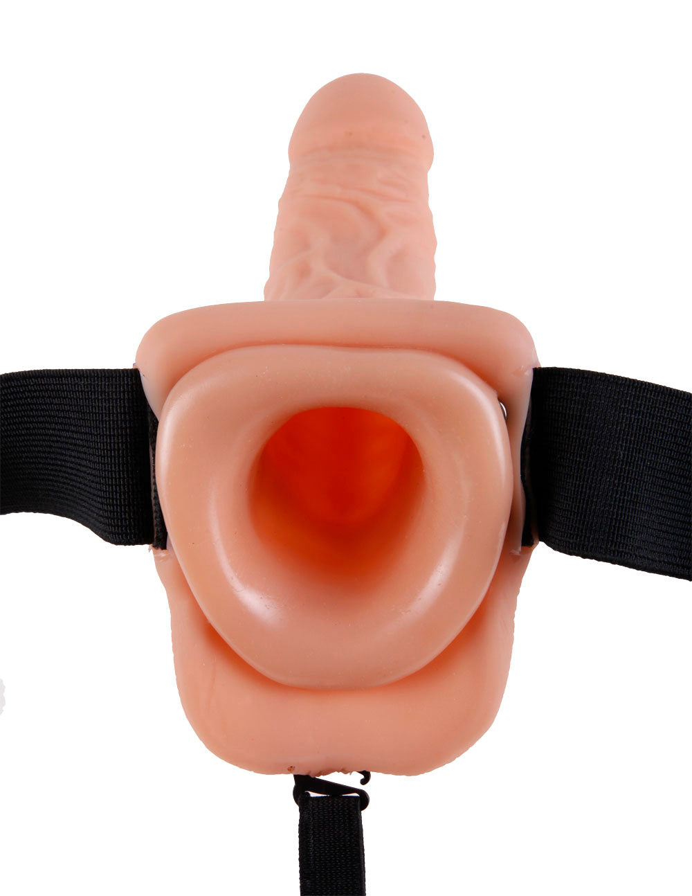 Vibrating Hollow Strap-on with Balls 9"