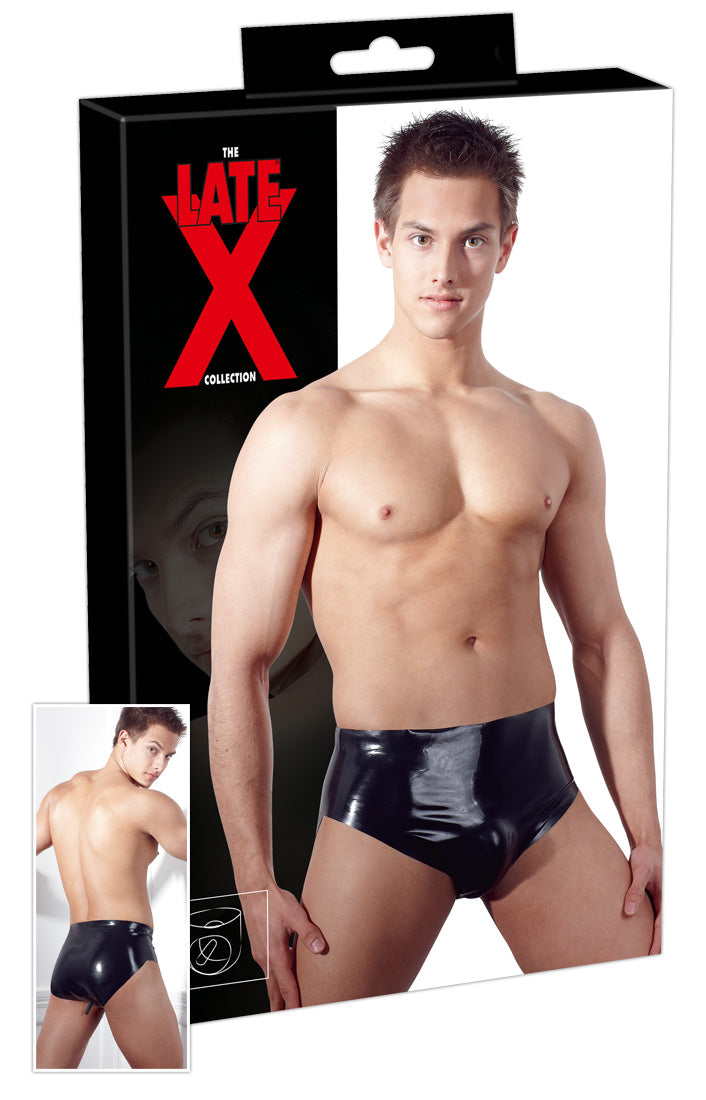 Slip Uomo in Latex con Plug Gonfiabile