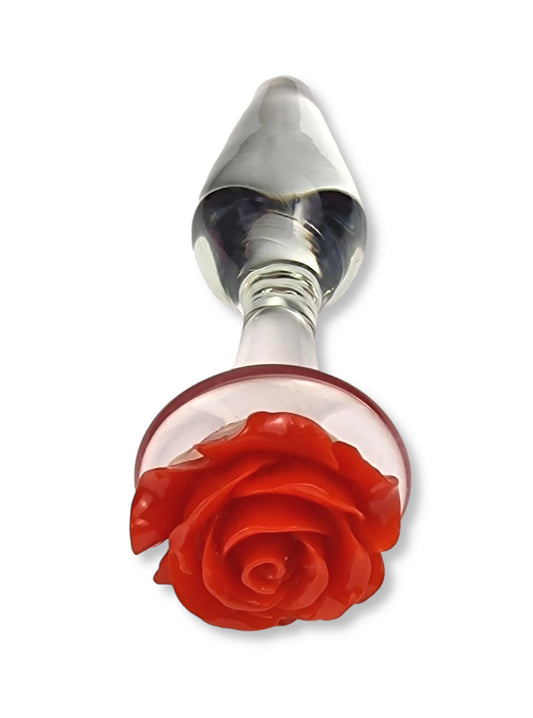 Rose Glass Plug Cone