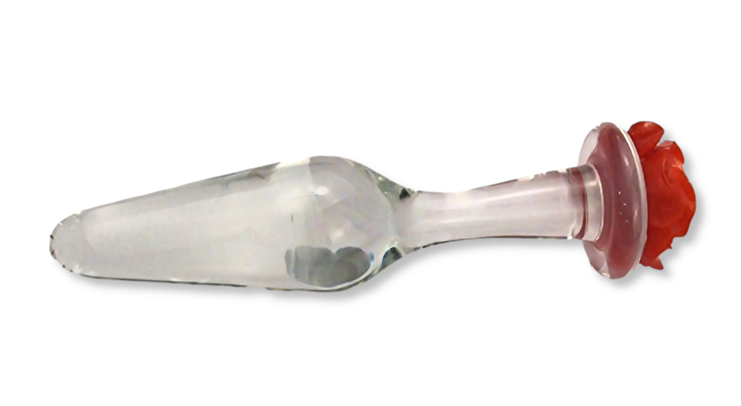 Rose Glass Plug Cone