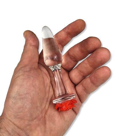 Rose Glass Plug Cone