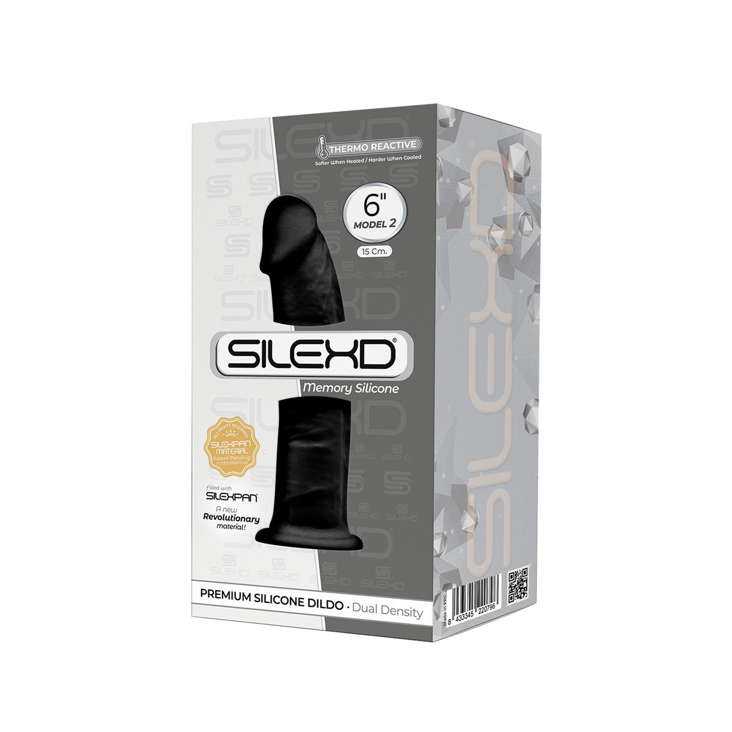 Termo Reattivo - 6" Dildo Premium Silicone Model 2 Black