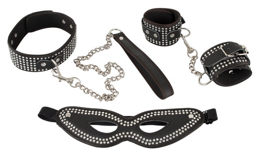 Set Bondage con Strass 4 Pezzi