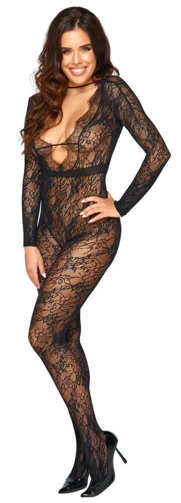 Bodystocking in pizzo con manica