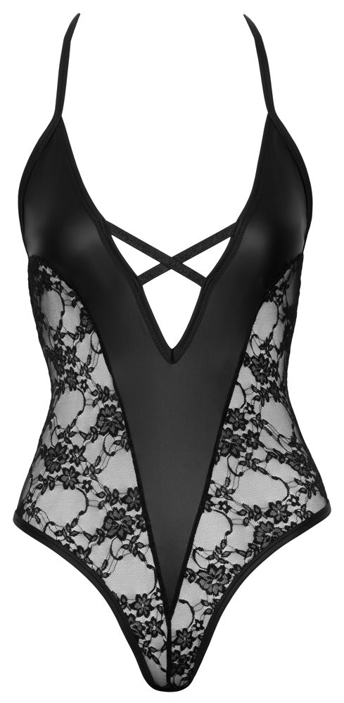 Body Nero Sgambato con Pizzo