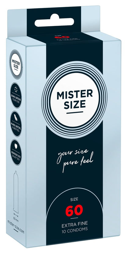 Mister Size 10 pz - Profilattici su Misura 60 mm