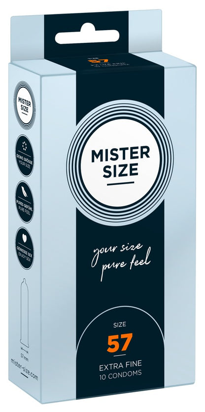 Mister Size 10 pz - Profilattici su Misura 57 mm