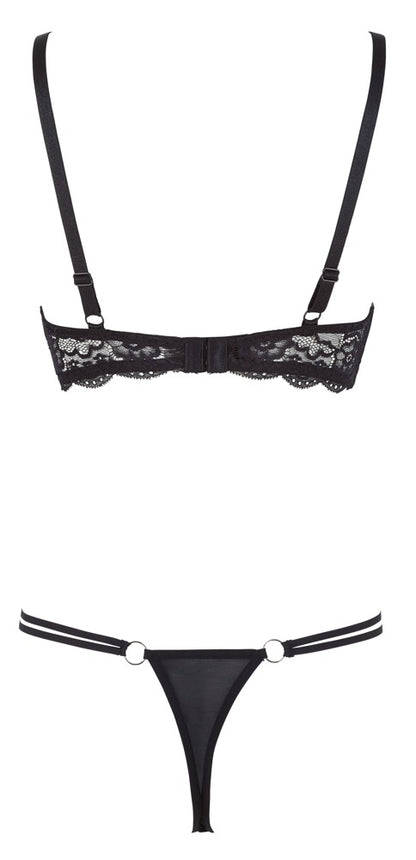 Completino nero con Reggiseno aperto