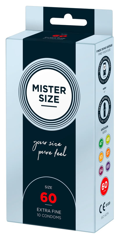 Mister Size 10 pz - Profilattici su Misura 60 mm