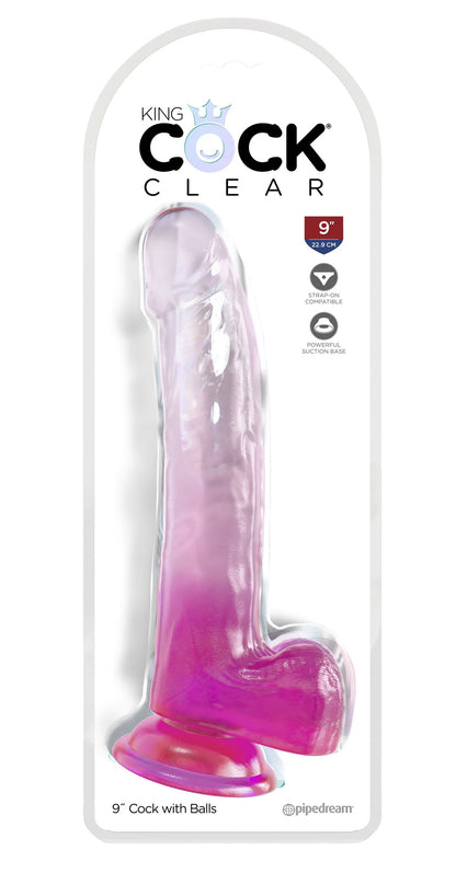 9“ Cock with Balls Pink