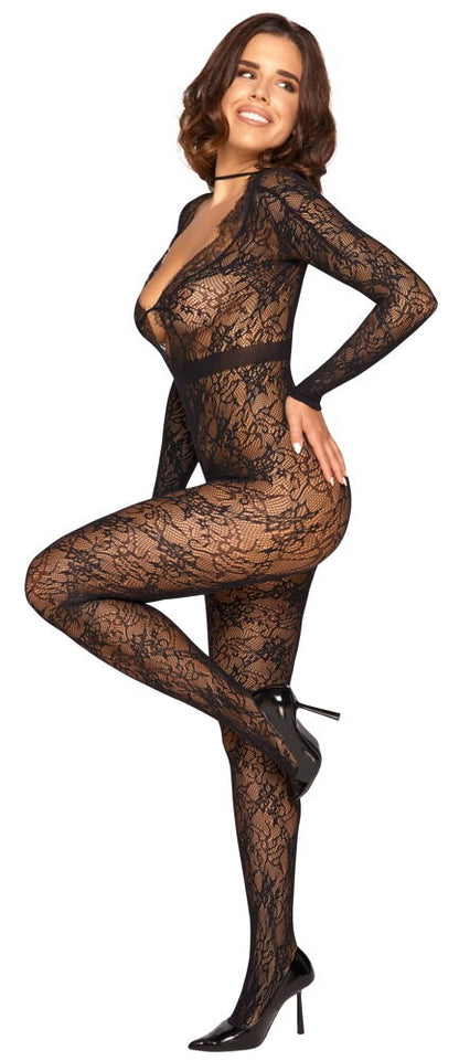 Bodystocking in pizzo con manica