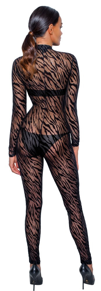 Catsuit con stampa tigrata