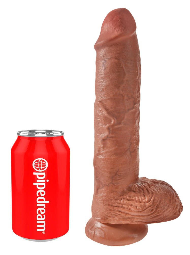 10" Cock with Balls Tan