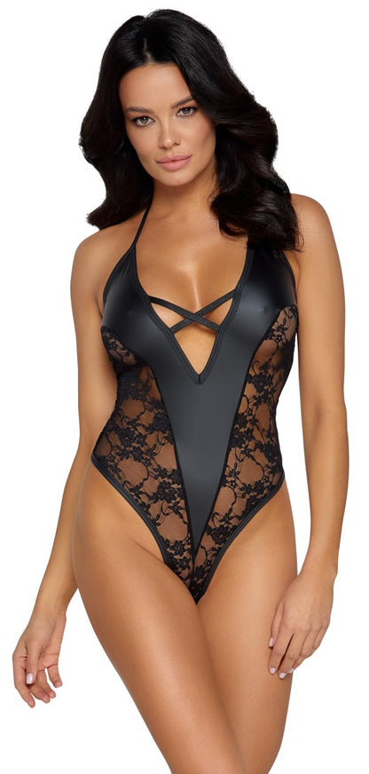 Body Nero Sgambato con Pizzo