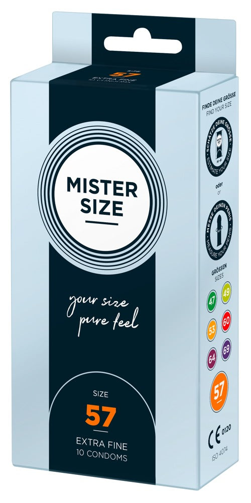 Mister Size 10 pz - Profilattici su Misura 57 mm