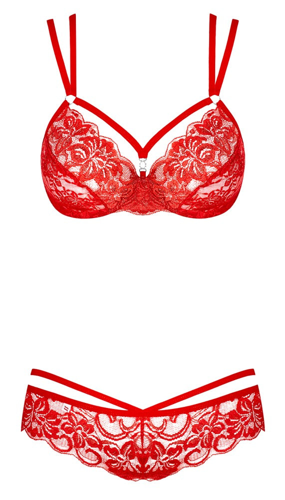 Set Intimo con Reggiseno Rosso