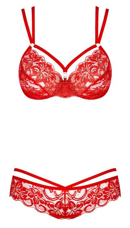 Set Intimo con Reggiseno Rosso