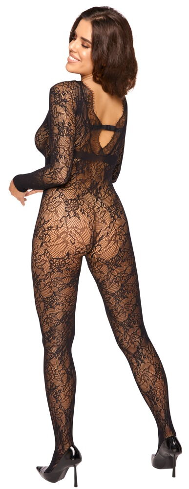 Bodystocking in pizzo con manica