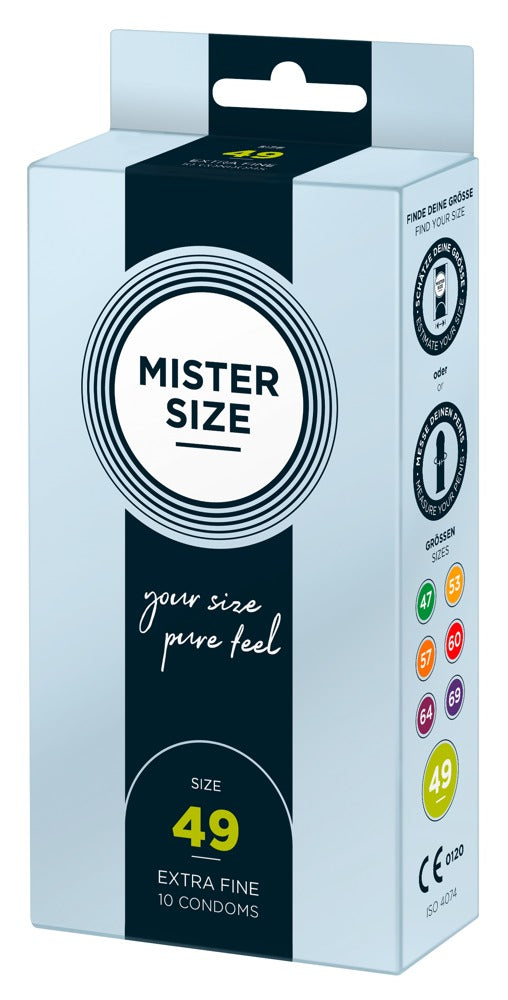 Mister Size 10 pz - Profilattici su Misura 49mm