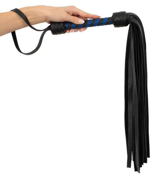 Flogger Pelle Nero Azzurro